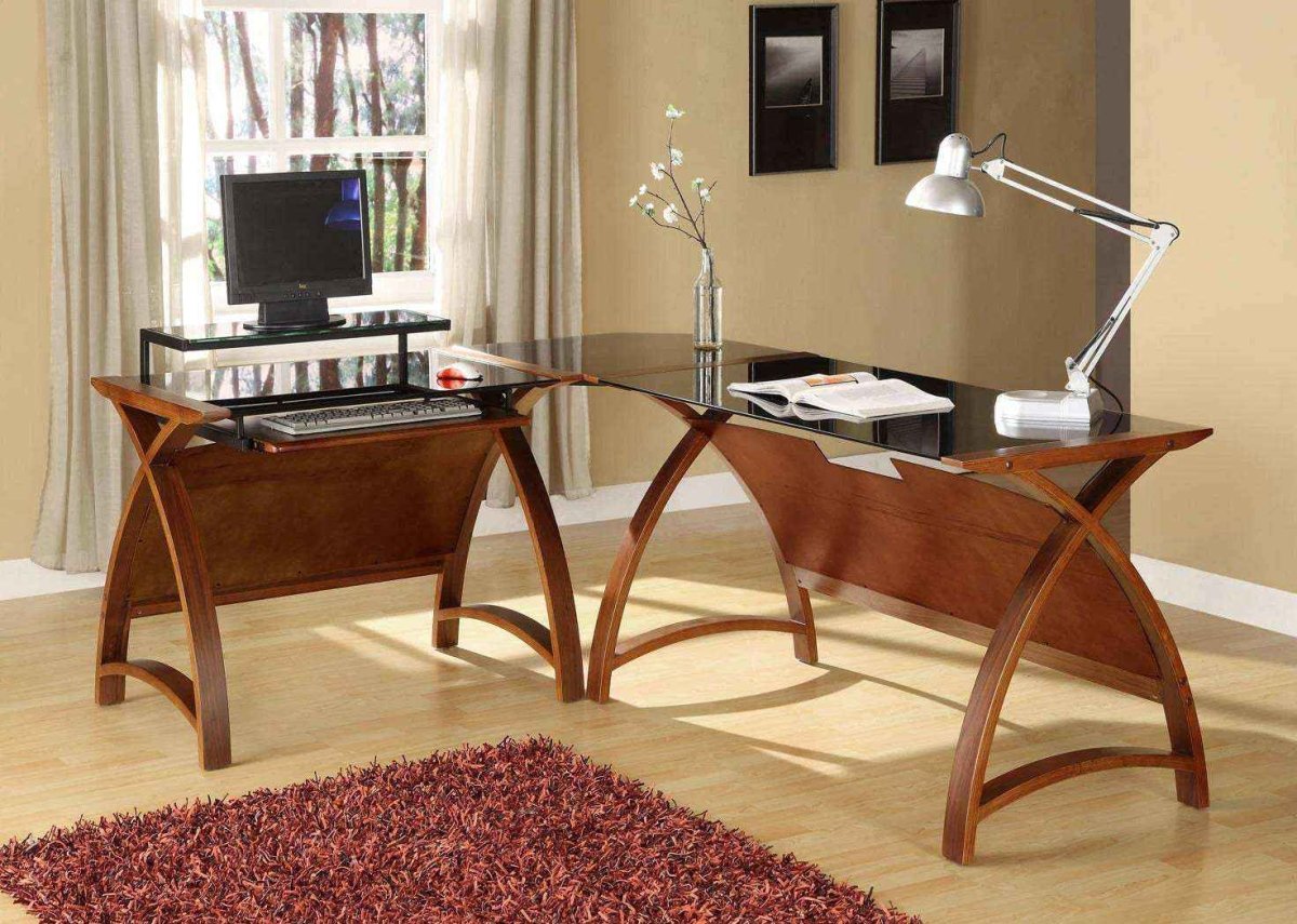PC201 Helsinki Desk Corner Connector in Black Glass by Jual - Price Crash Furniture