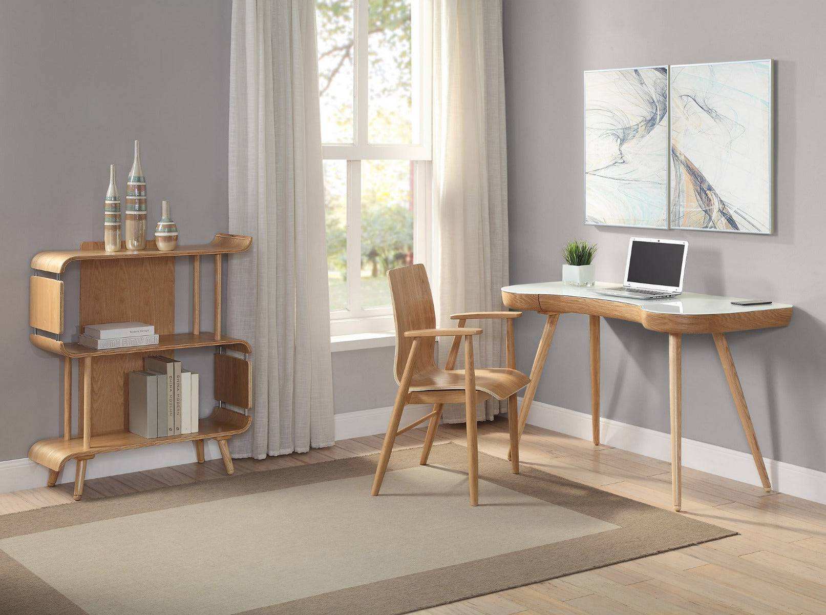 PC714 San Francisco Desk in Oak by Jual - Price Crash Furniture