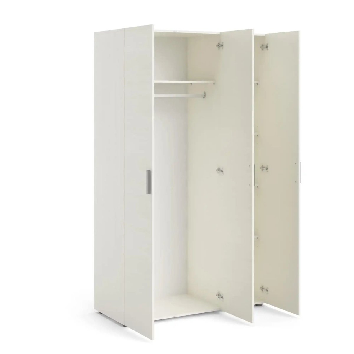 Pepe Wardrobe with 3 Doors in White Woodgrain - Price Crash Furniture