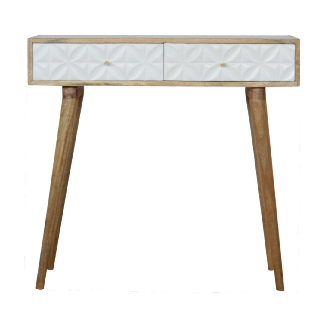 Petal Carved Console Table - Price Crash Furniture