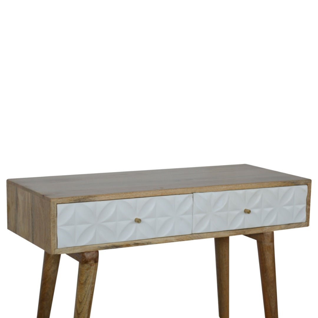 Petal Carved Console Table - Price Crash Furniture