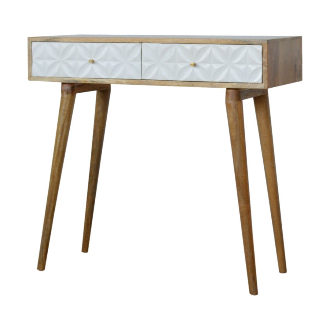 Petal Carved Console Table - Price Crash Furniture