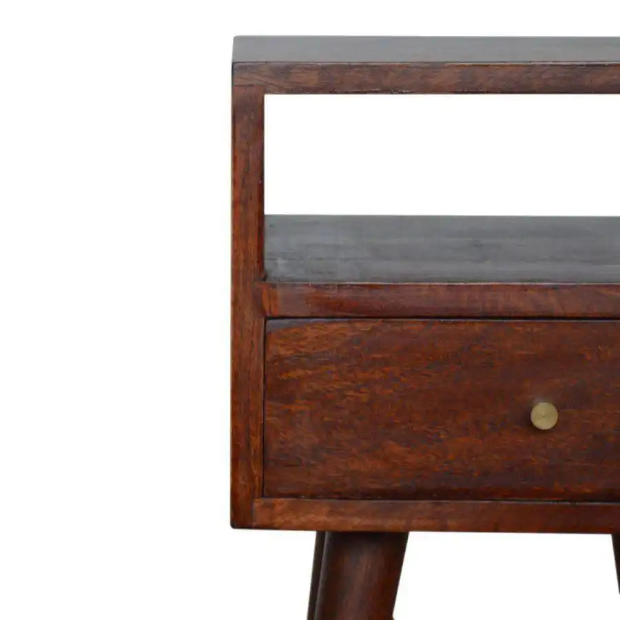 Petite Bedside Table in Washed Cherry Finish - Price Crash Furniture