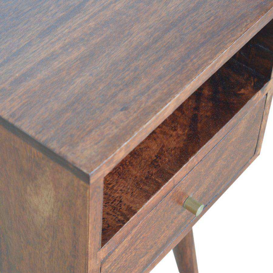 Petite Bedside Table in Washed Cherry Finish - Price Crash Furniture
