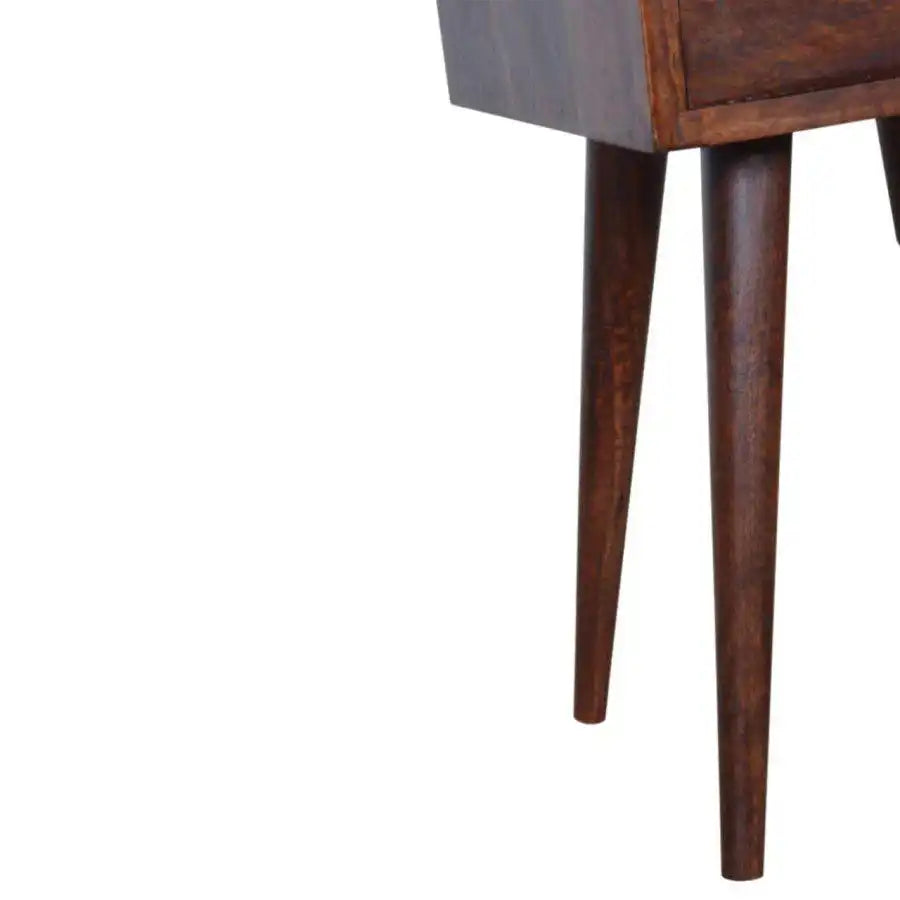 Petite Bedside Table in Washed Cherry Finish - Price Crash Furniture