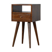 Petite Bedside Table in Washed Chestnut Finish - Price Crash Furniture