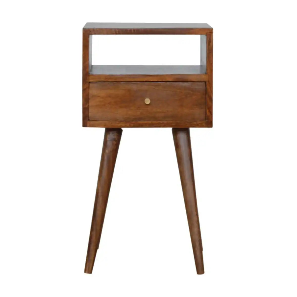 Petite Bedside Table in Washed Chestnut Finish - Price Crash Furniture
