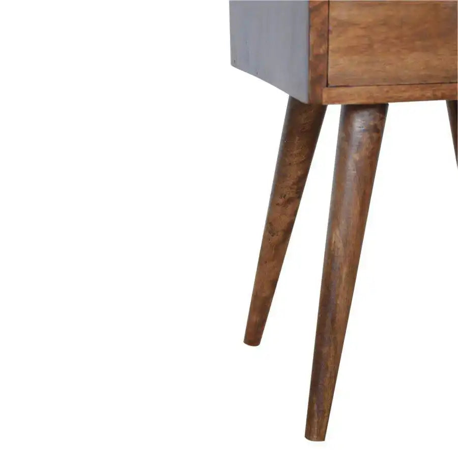 Petite Bedside Table in Washed Chestnut Finish - Price Crash Furniture