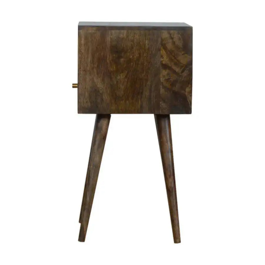 Petite Bedside Table in Washed Grey Finish - Price Crash Furniture