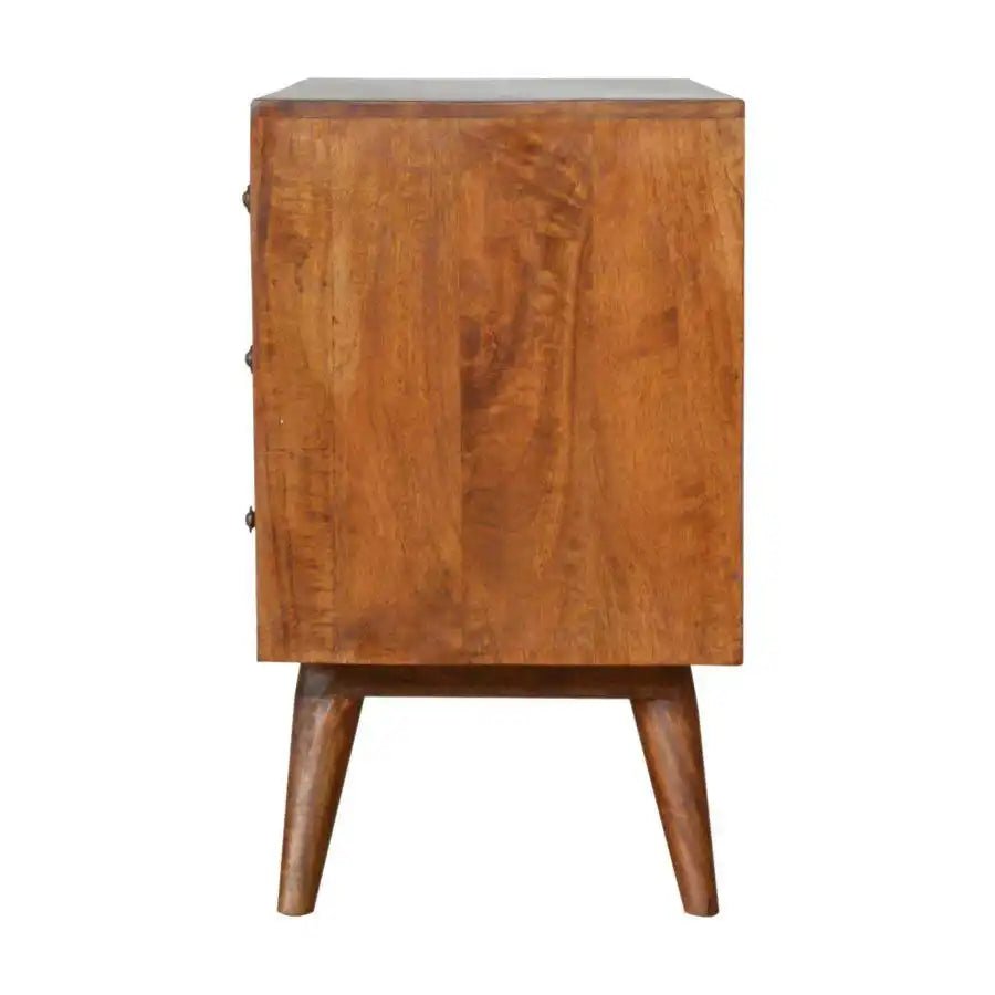 Pineapple Carved Cabinet in Chestnut - effect Mango Wood - Price Crash Furniture