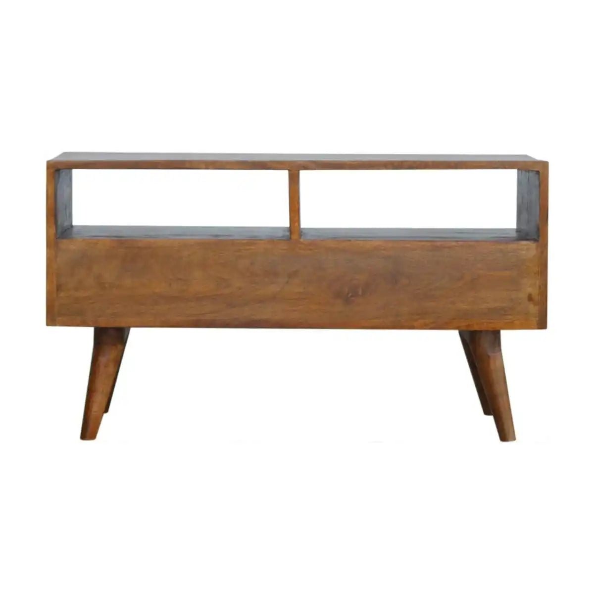 Pineapple Carved TV Stand in Chestnut - effect Mango Wood - Price Crash Furniture