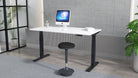 Air 800mm Height Adjustable Office Desk White Top Black Leg - Price Crash Furniture