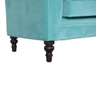 Aqua Velvet Chesterfield Sofa by Artisan Furniture - Price Crash Furniture