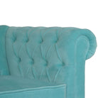 Aqua Velvet Chesterfield Sofa by Artisan Furniture - Price Crash Furniture