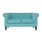 Aqua Velvet Chesterfield Sofa by Artisan Furniture - Price Crash Furniture