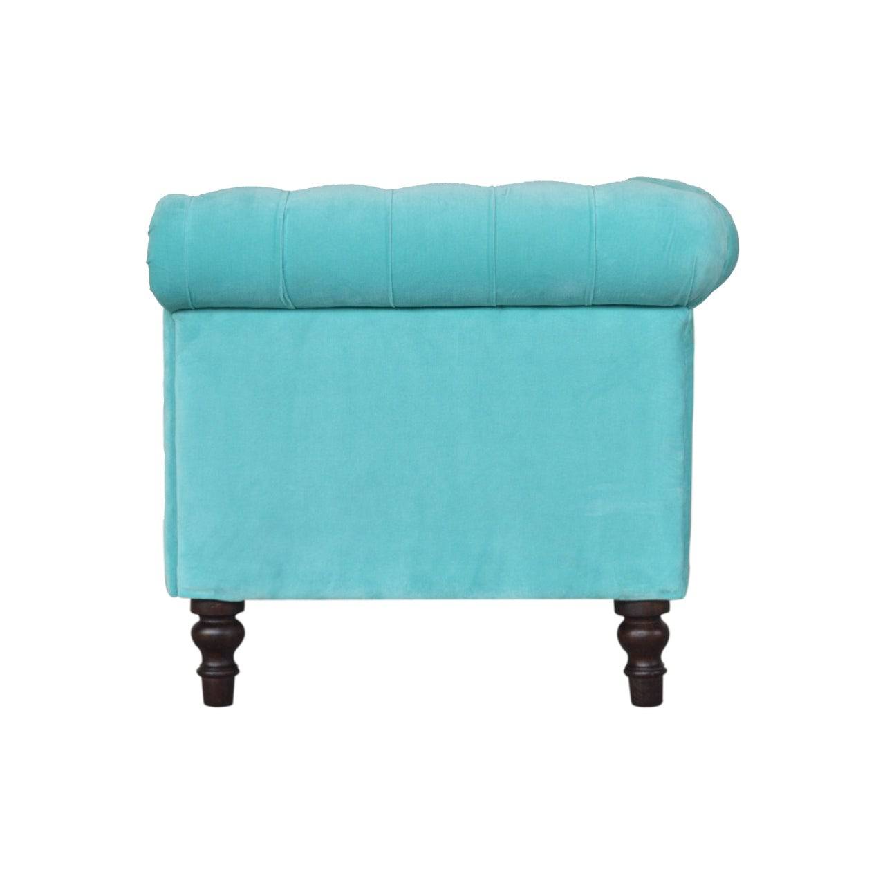 Aqua Velvet Chesterfield Sofa by Artisan Furniture - Price Crash Furniture