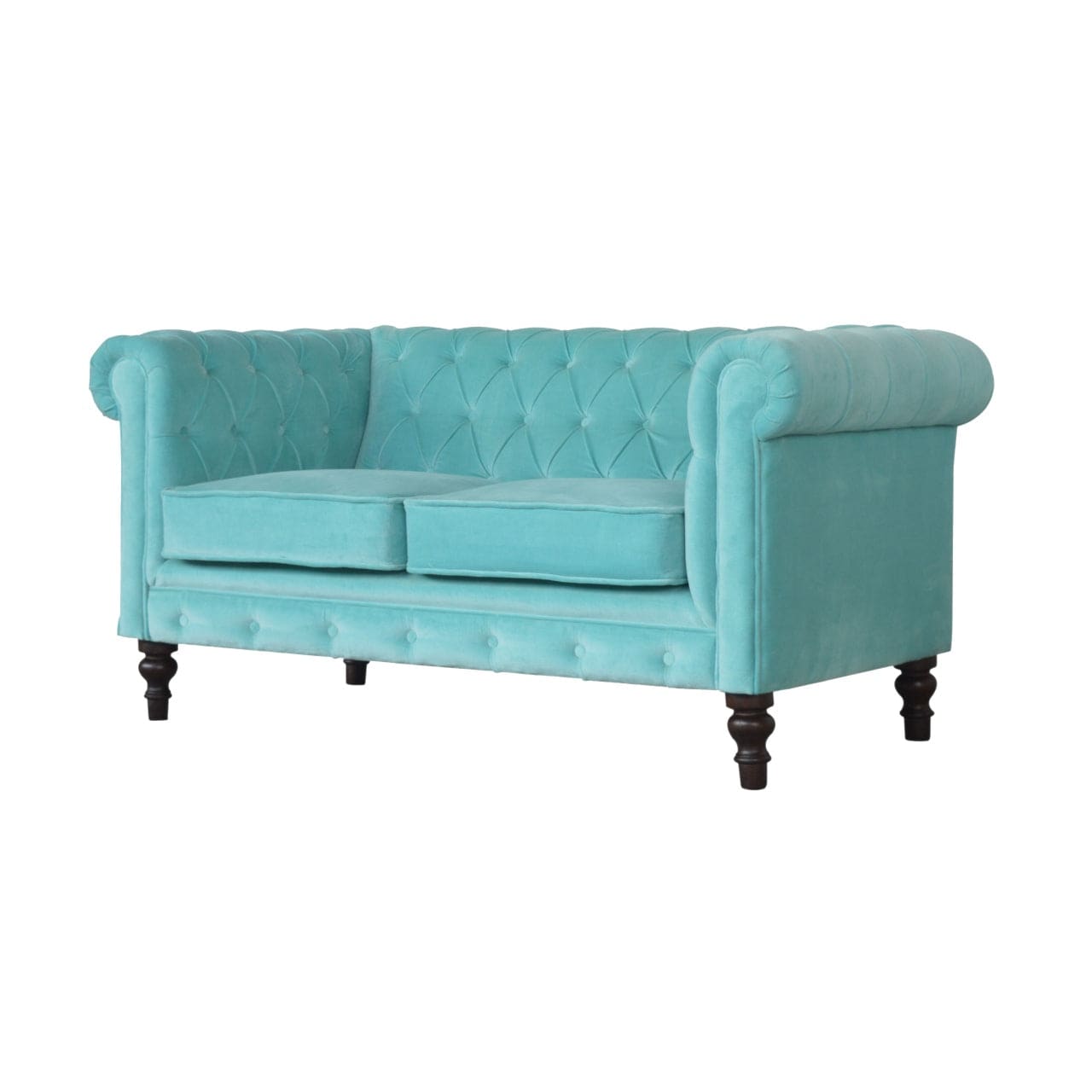 Aqua Velvet Chesterfield Sofa by Artisan Furniture - Price Crash Furniture