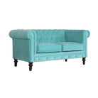 Aqua Velvet Chesterfield Sofa by Artisan Furniture - Price Crash Furniture