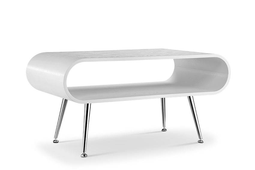 Auckland Coffee Table White & Chrome by Jual - Price Crash Furniture
