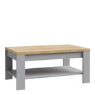 Bohol Coffee Table with Shelf In Riviera Oak/Grey Oak - Price Crash Furniture