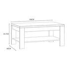 Bohol Coffee Table with Shelf In Riviera Oak/Grey Oak - Price Crash Furniture