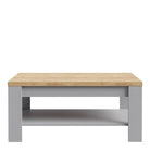 Bohol Coffee Table with Shelf In Riviera Oak/Grey Oak - Price Crash Furniture