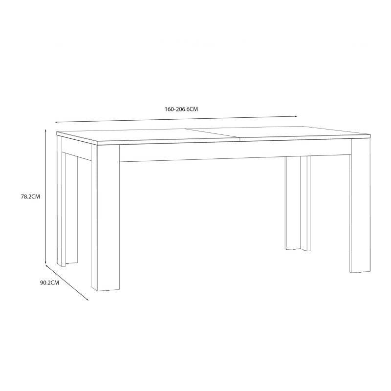 Bohol Extending Dining Table In Riviera Oak & Grey Oak - Price Crash Furniture
