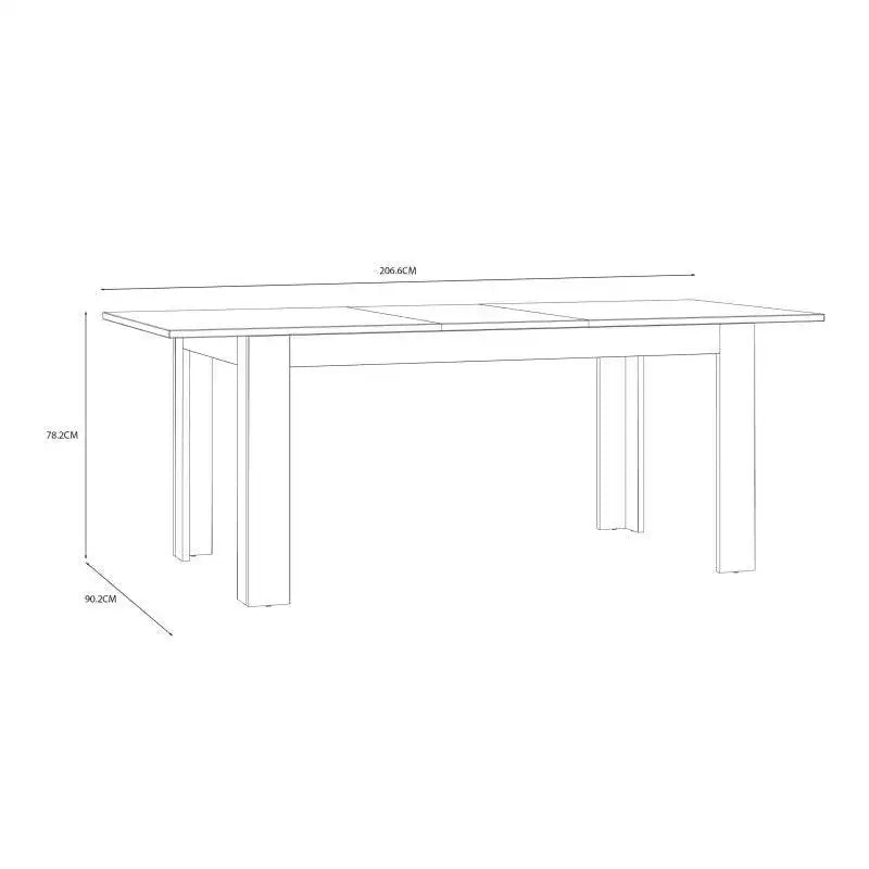 Bohol Extending Dining Table In Riviera Oak & Grey Oak - Price Crash Furniture