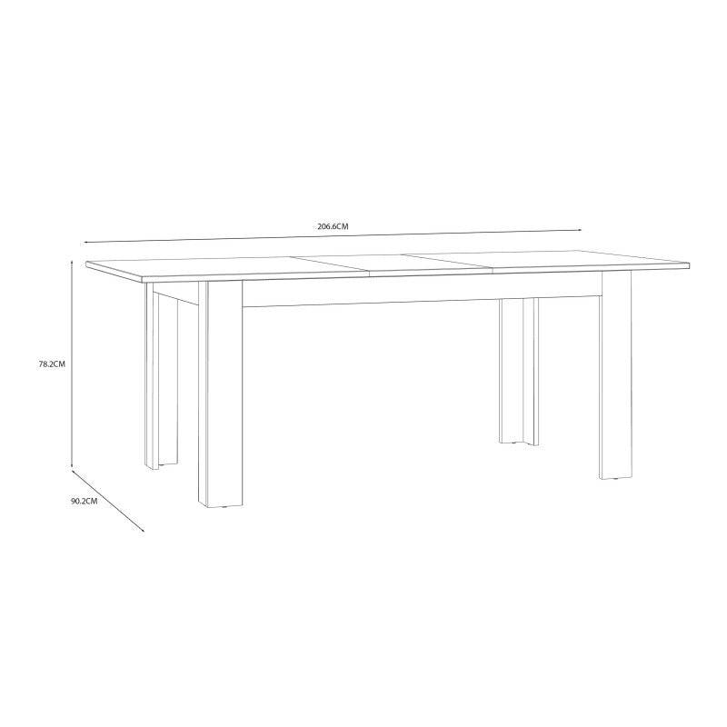 Bohol Extending Dining Table In Riviera Oak & Grey Oak - Price Crash Furniture