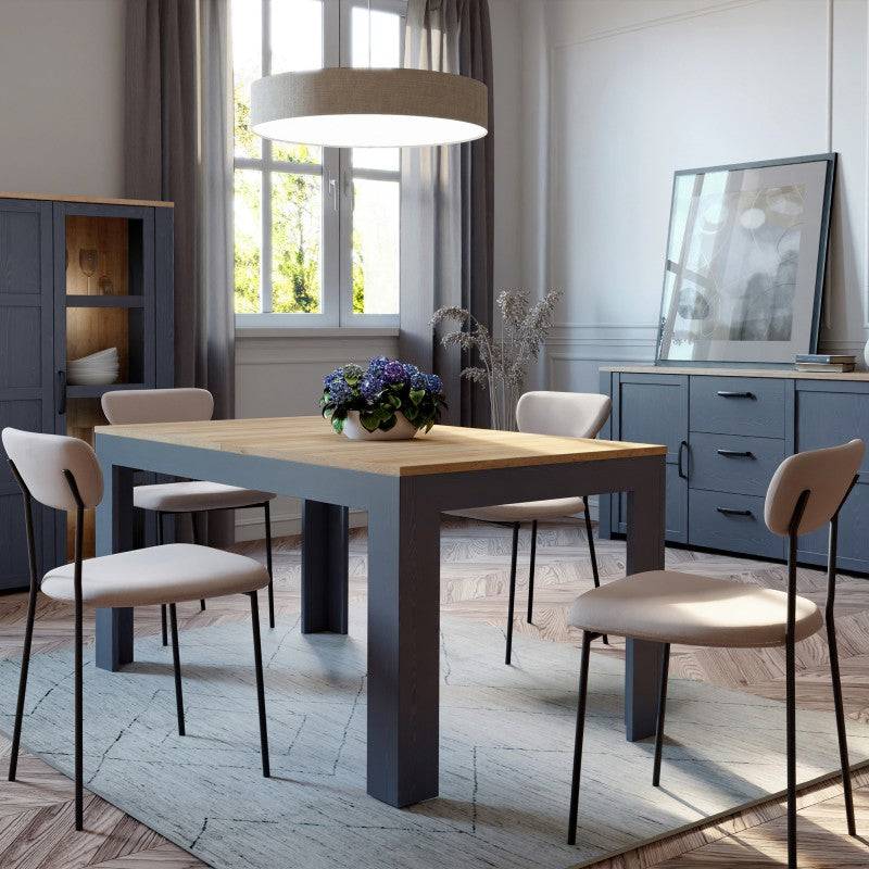 Bohol Extending Dining Table In Riviera Oak & Navy - Price Crash Furniture