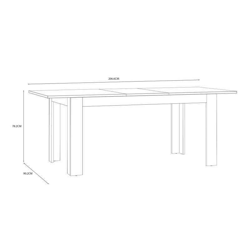 Bohol Extending Dining Table In Riviera Oak & Navy - Price Crash Furniture