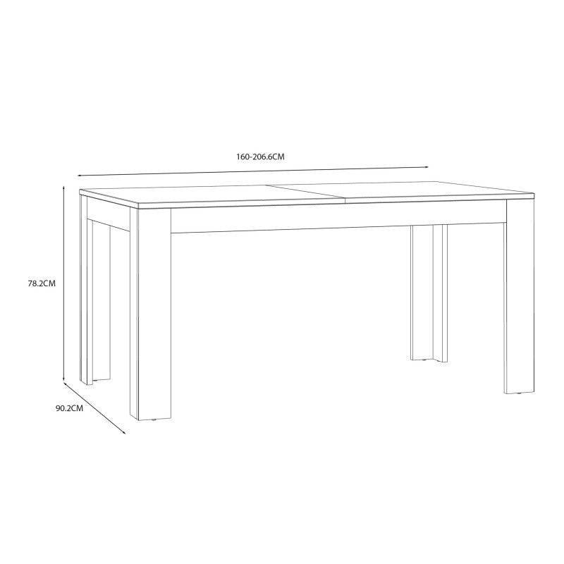 Bohol Extending Dining Table In Riviera Oak & Navy - Price Crash Furniture