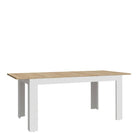 Bohol Extending Dining Table In Riviera Oak & White - Price Crash Furniture