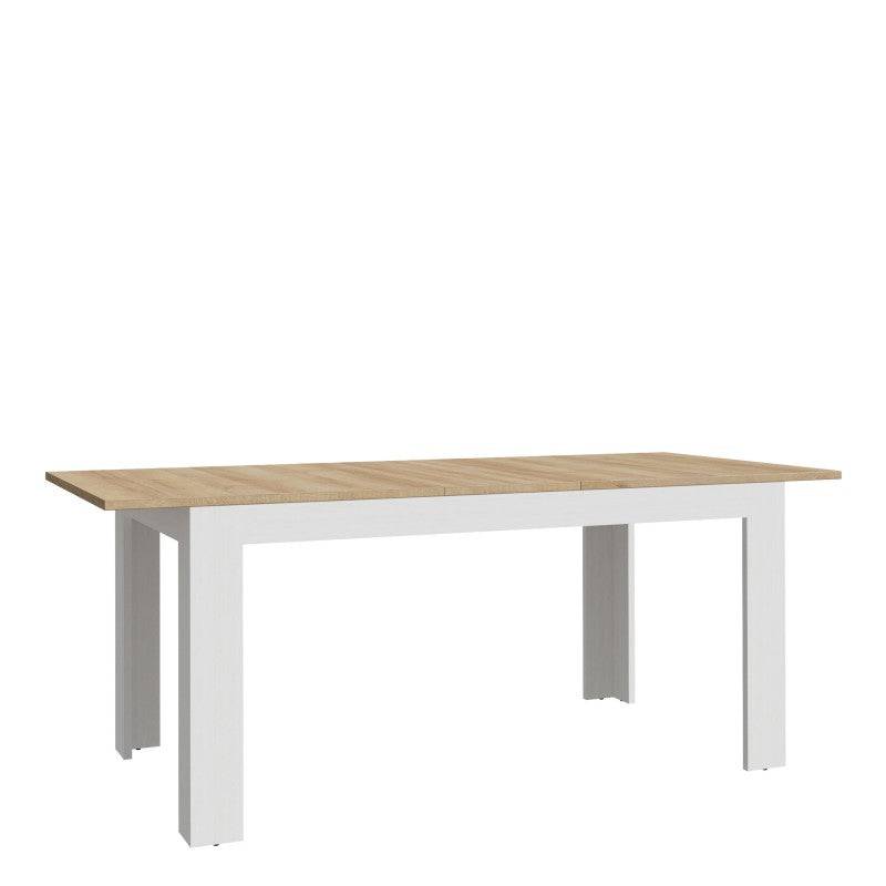 Bohol Extending Dining Table In Riviera Oak & White - Price Crash Furniture