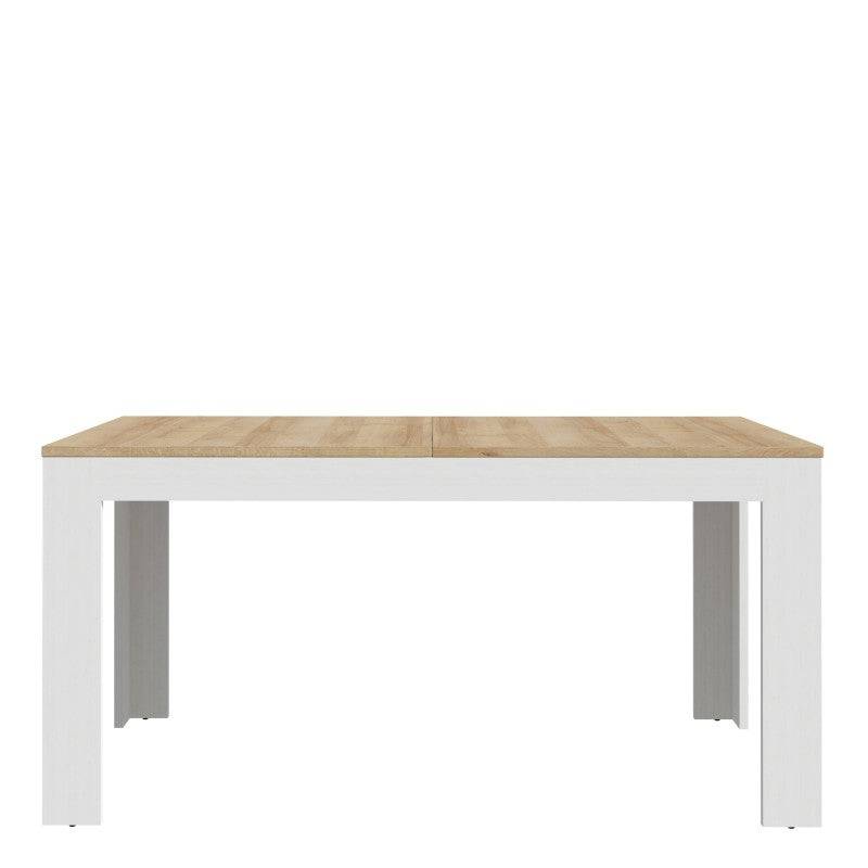 Bohol Extending Dining Table In Riviera Oak & White - Price Crash Furniture