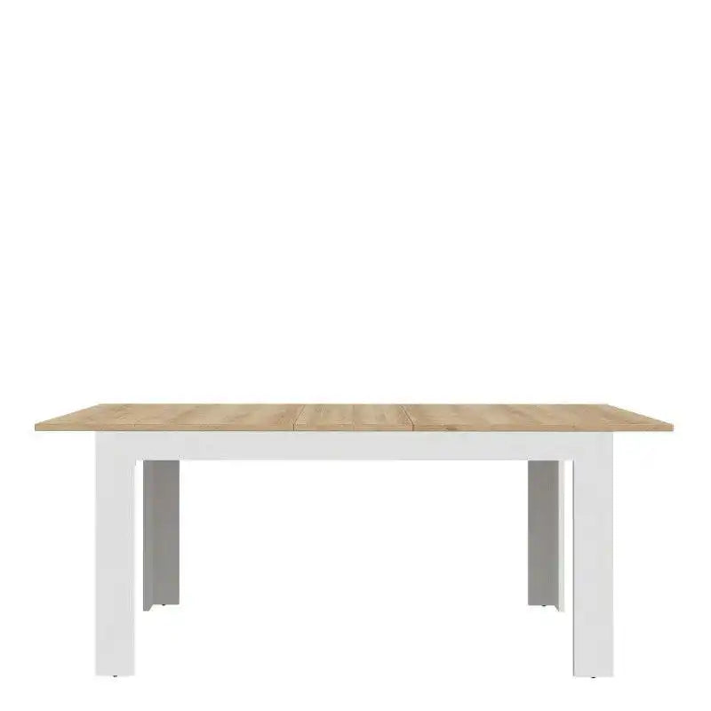 Bohol Extending Dining Table In Riviera Oak & White - Price Crash Furniture