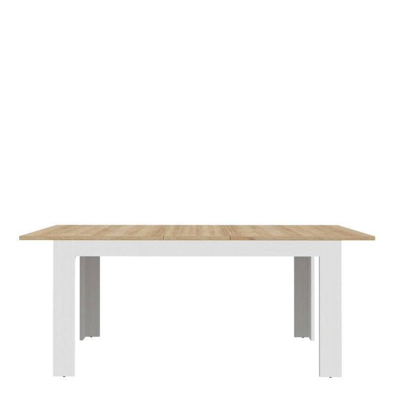 Bohol Extending Dining Table In Riviera Oak & White - Price Crash Furniture