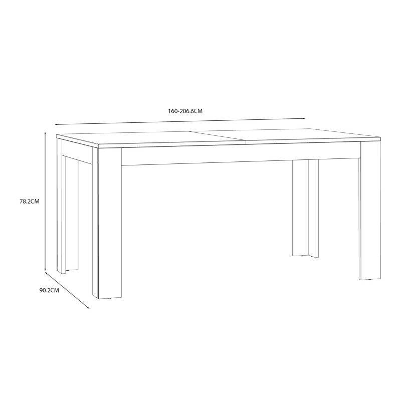 Bohol Extending Dining Table In Riviera Oak & White - Price Crash Furniture
