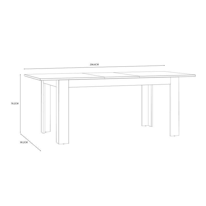 Bohol Extending Dining Table In Riviera Oak & White - Price Crash Furniture