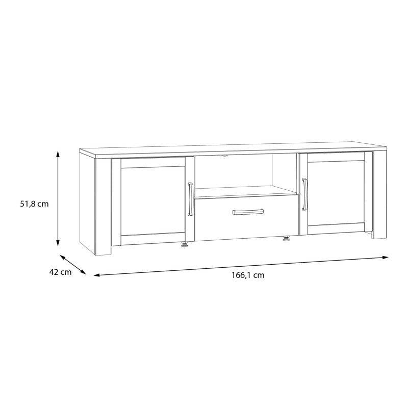 Bohol TV Stand In Riviera Oak & Grey Oak - Price Crash Furniture