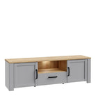 Bohol TV Stand In Riviera Oak & Grey Oak - Price Crash Furniture