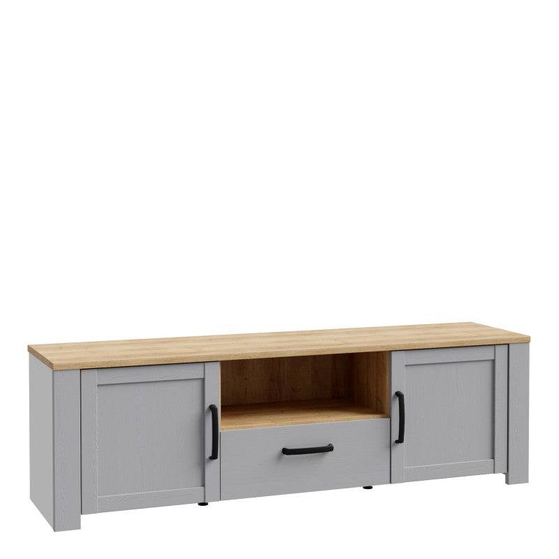 Bohol TV Stand In Riviera Oak & Grey Oak - Price Crash Furniture