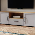 Bohol TV Stand In Riviera Oak & Grey Oak - Price Crash Furniture