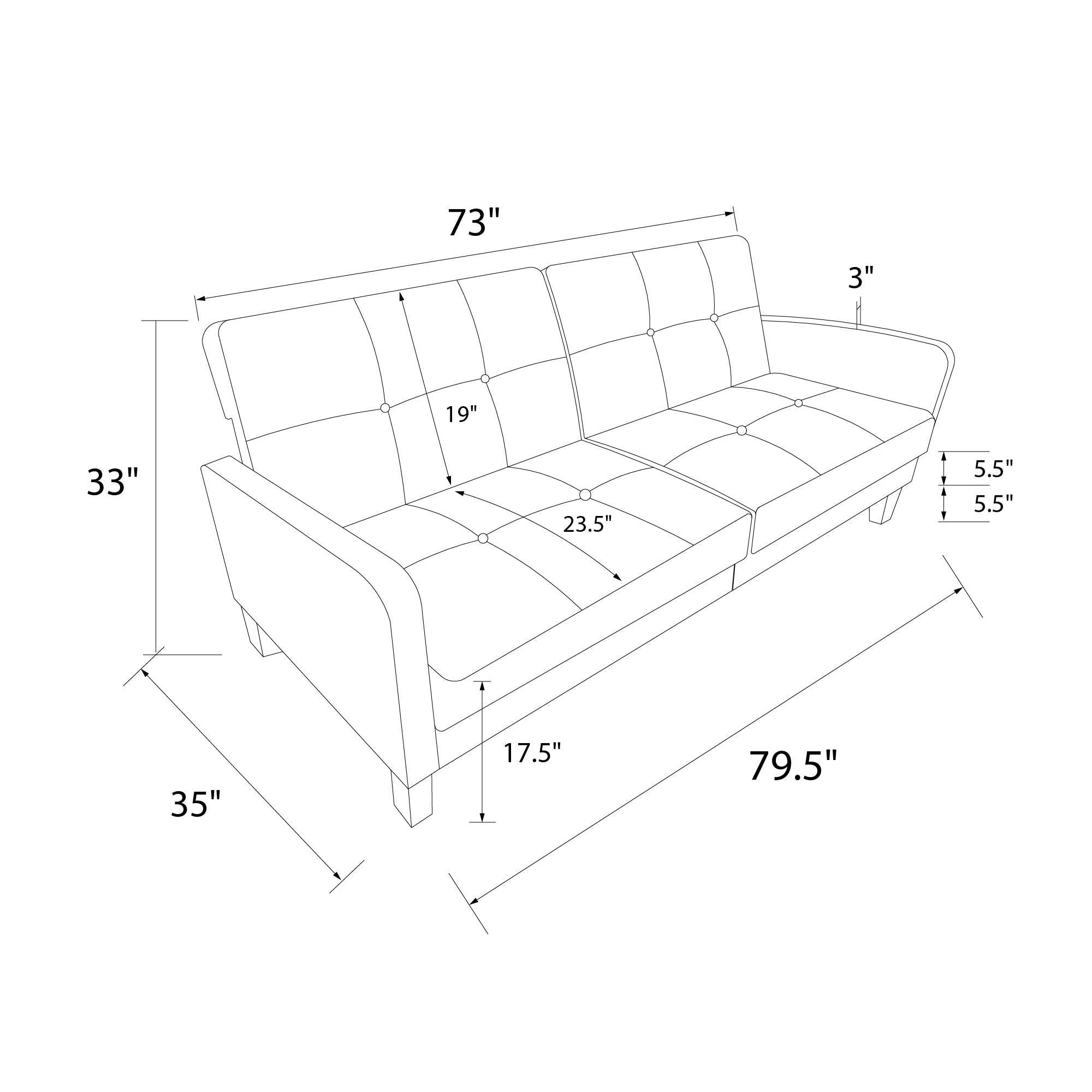 Boston Sofa Bed in Grey Linen by Dorel - Price Crash Furniture