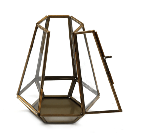 Bronze Glass Tea Light Holder - Price Crash Furniture