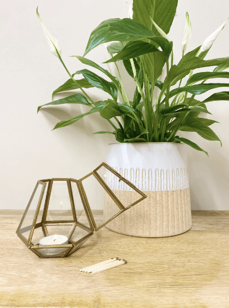 Bronze Glass Tea Light Holder Small - Price Crash Furniture