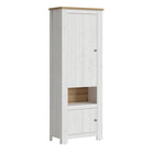 Celesto 2 Door Cabinet In White And Oak - Price Crash Furniture