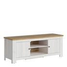 Celesto 2 Door TV Unit In White And Oak - Price Crash Furniture