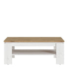 Celesto Coffee Table In White and Oak - Price Crash Furniture