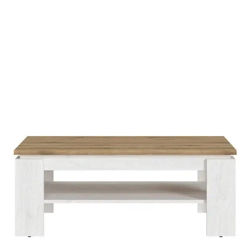Celesto Coffee Table In White and Oak - Price Crash Furniture